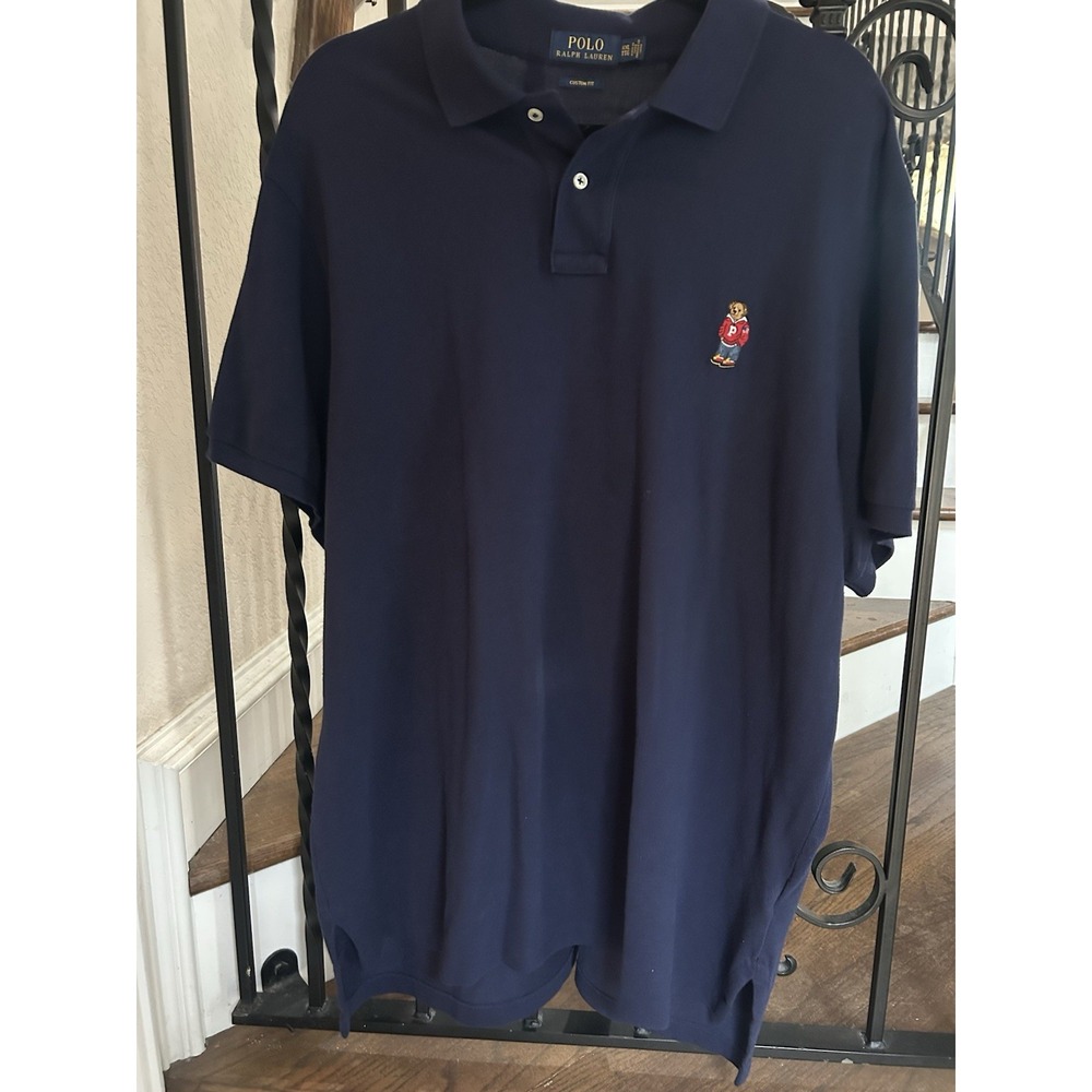 Men's Size 2XL Ralph Lauren Polo Bear Collection College Bear Shirt Short Sleeve